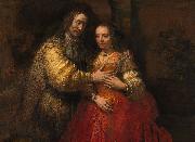 REMBRANDT Harmenszoon van Rijn Portrait of a Couple as Figures from the Old Testament, known as 'The Jewish Bride' Sweden oil painting artist